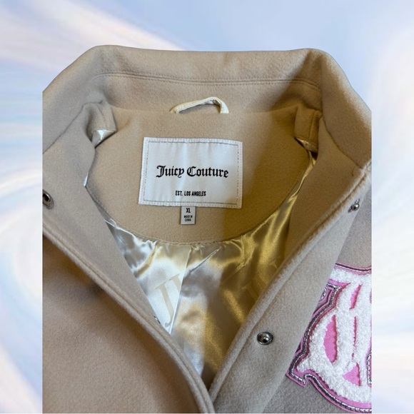 Juicy Couture Convertible Collar Varsity Jacket with Embellishments Size XL NWT - Picture 9 of 11